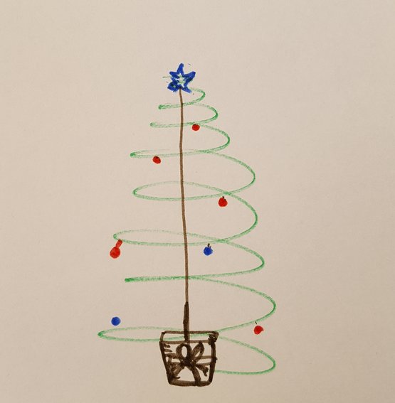 De orkaan is eigenlijk een kerstboom. 